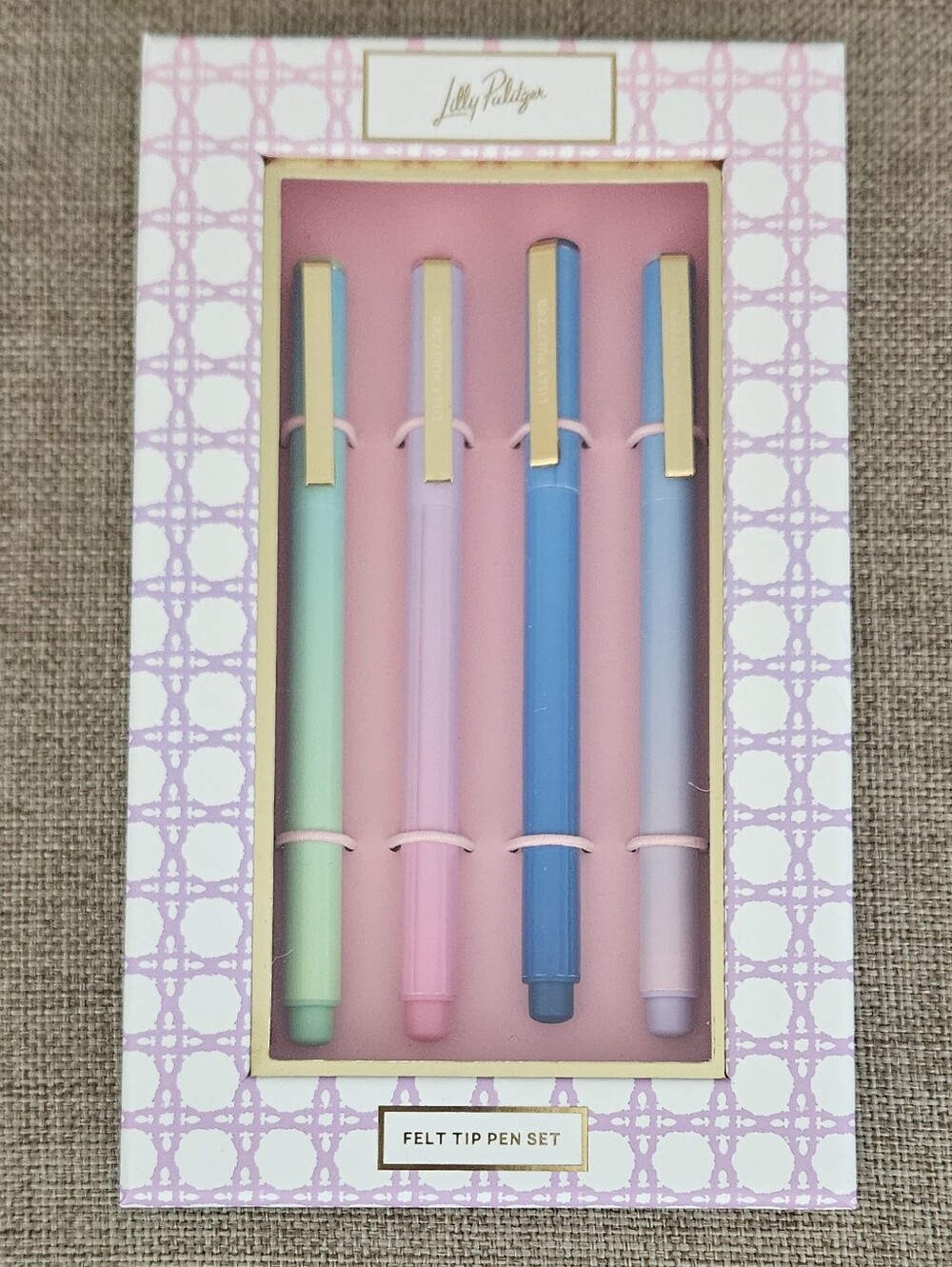 Lilly Pulitzer Boxed Ombre Felt Tip Pen Set NWT
